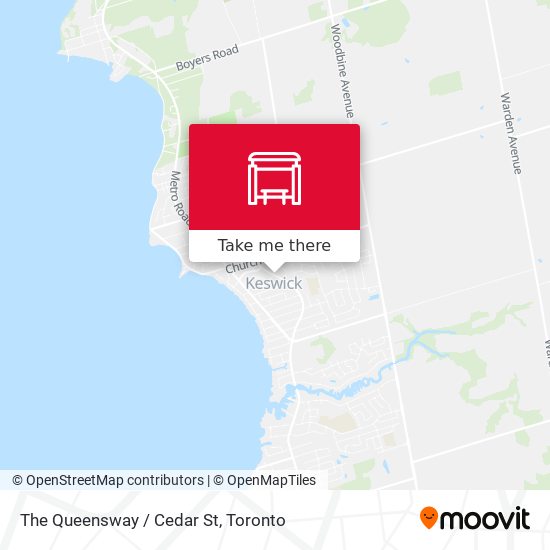 The Queensway / Cedar St map
