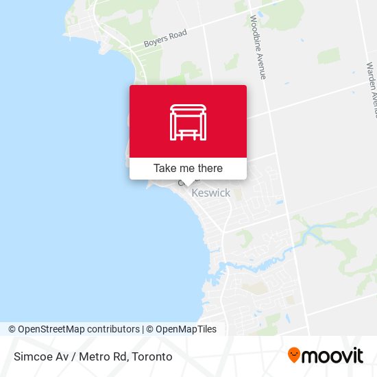 Simcoe Av / Metro Rd map