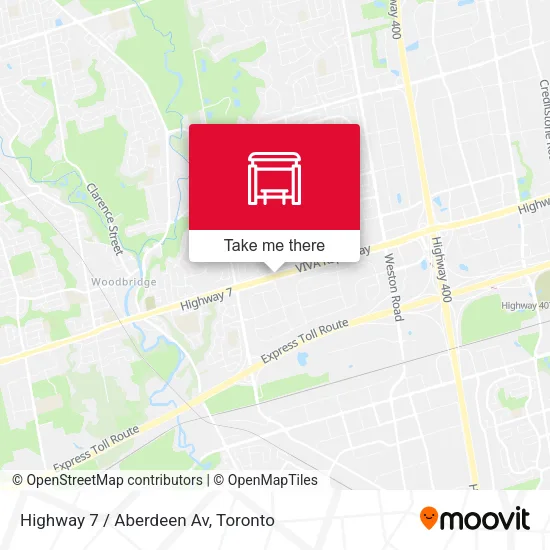 Highway 7 / Aberdeen Av map