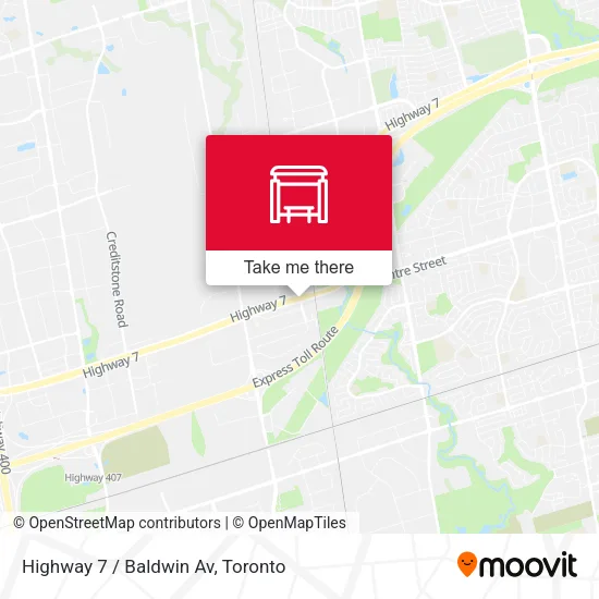 Highway 7 / Baldwin Av map