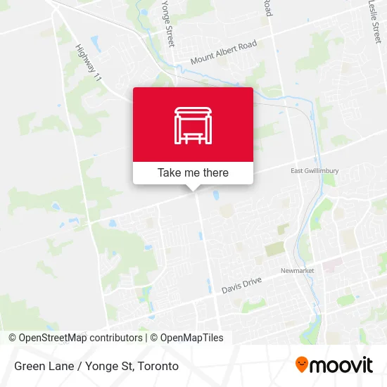 Green Lane / Yonge St map