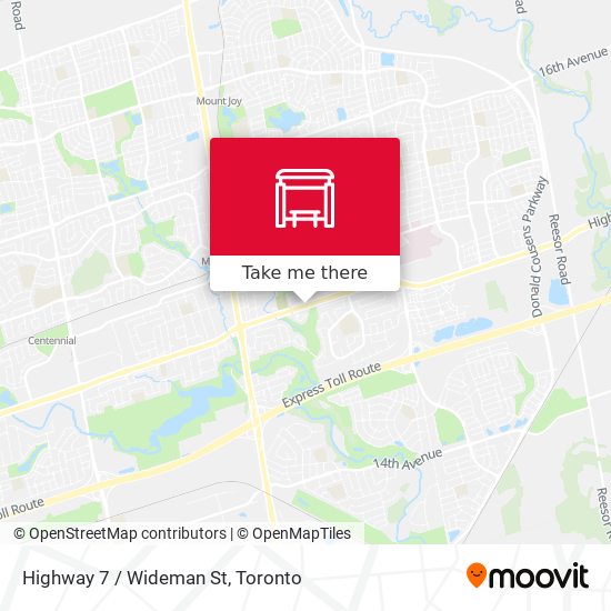 Highway 7 / Wideman St map