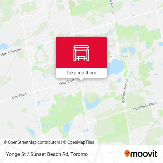 Yonge St / Sunset Beach Rd map
