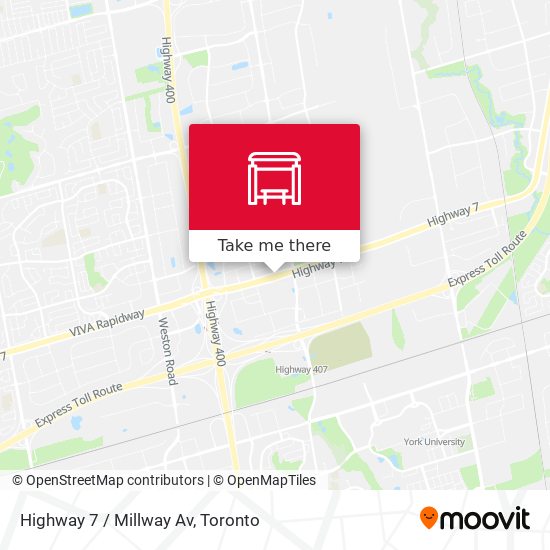 Highway 7 / Millway Av map