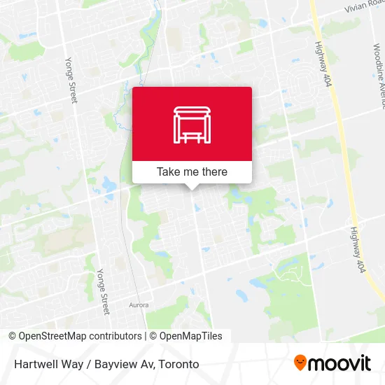 Hartwell Way / Bayview Av map