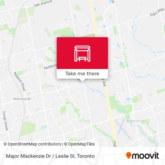 Major Mackenzie Dr / Leslie St map
