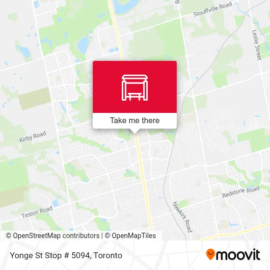 Yonge St Stop # 5094 map