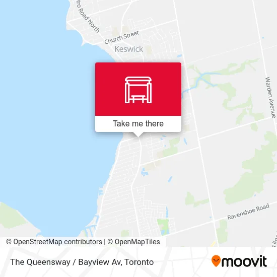 The Queensway / Bayview Av map