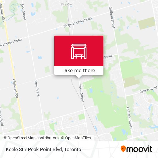 Keele St / Peak Point Blvd map