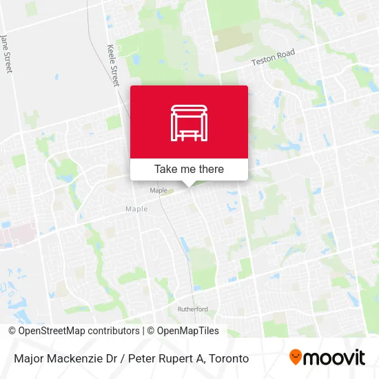 Major Mackenzie Dr / Peter Rupert A map