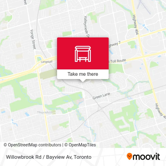 Willowbrook Rd / Bayview Av map