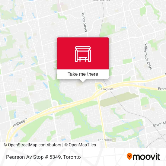 Pearson Av Stop # 5349 map