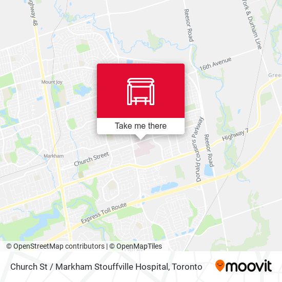 Church St / Markham Stouffville Hospital plan