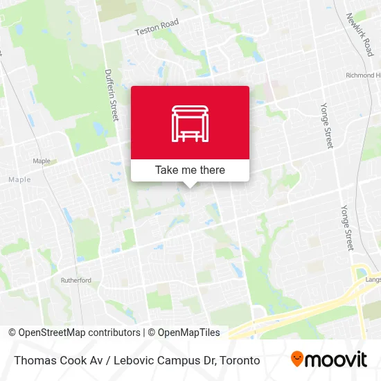 Thomas Cook Av / Lebovic Campus Dr map