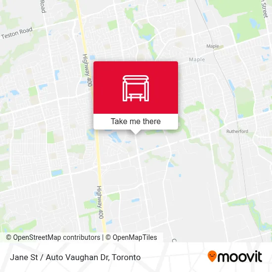 Jane St / Auto Vaughan Dr map