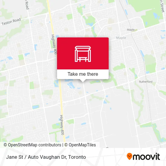 Jane St / Auto Vaughan Dr map
