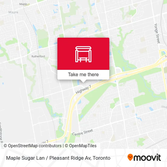 Maple Sugar Lan / Pleasant Ridge Av map