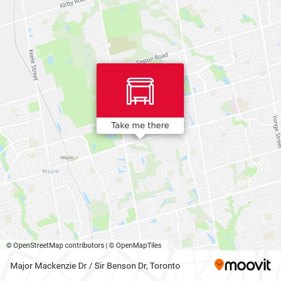 Major Mackenzie Dr / Sir Benson Dr map