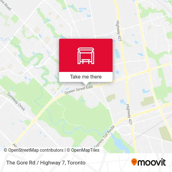 The Gore Rd / Highway 7 map