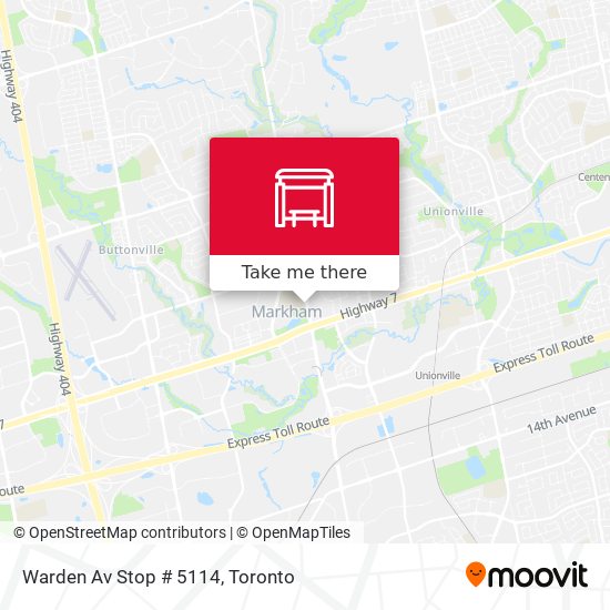 Warden Av Stop # 5114 map