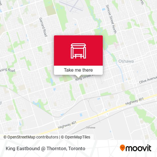 King Eastbound @ Thornton map