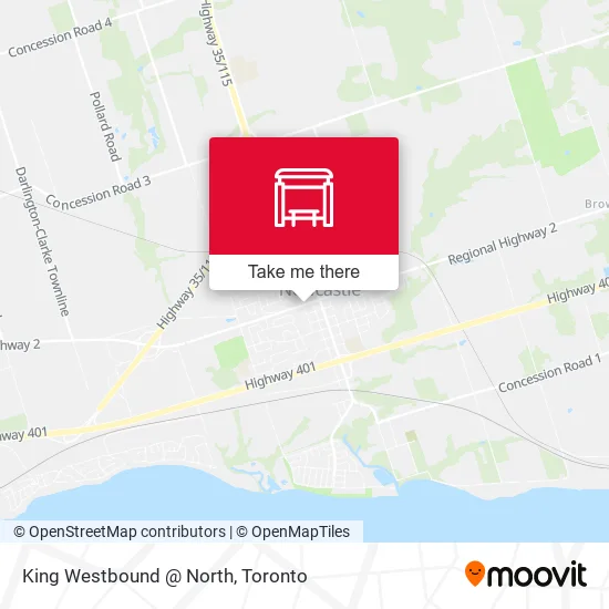 King Westbound @ North map