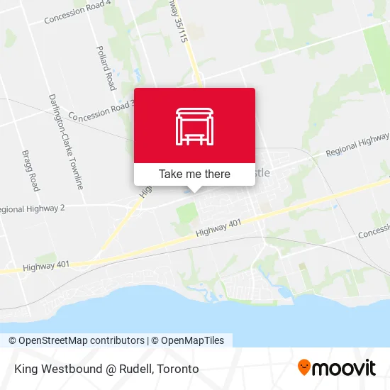 King Westbound @ Rudell map