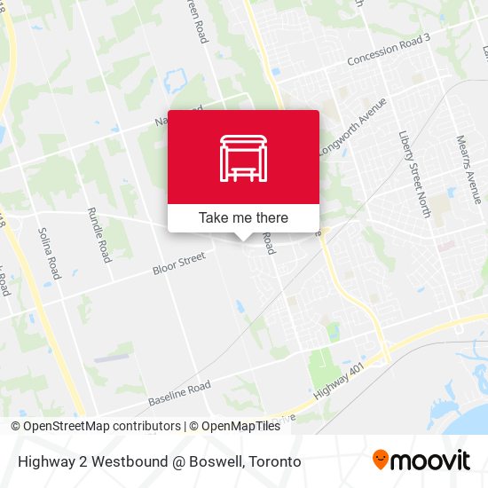 Highway 2 Westbound @ Boswell map