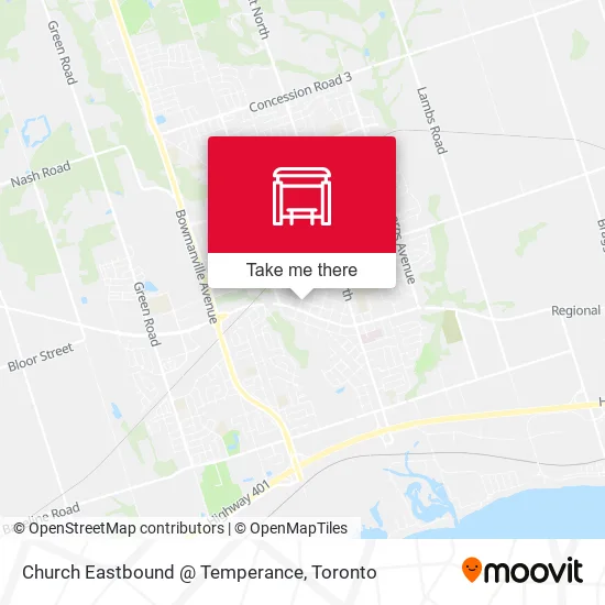 Church Eastbound @ Temperance map