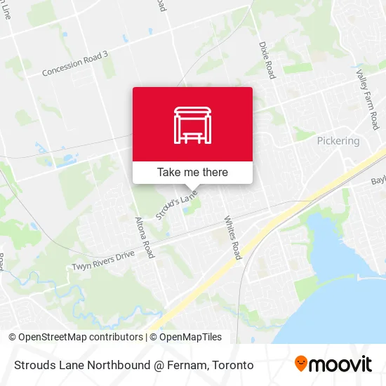 Strouds Lane Northbound @ Fernam map