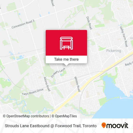 Strouds Lane Eastbound @ Foxwood Trail map