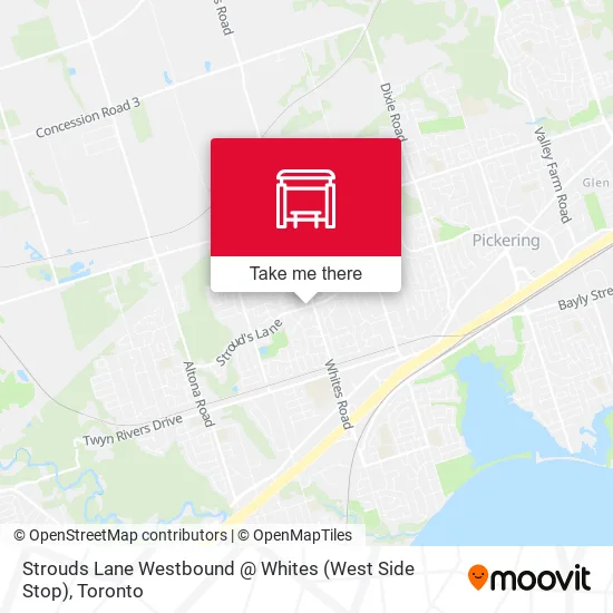 Strouds Lane Westbound @ Whites (West Side Stop) map