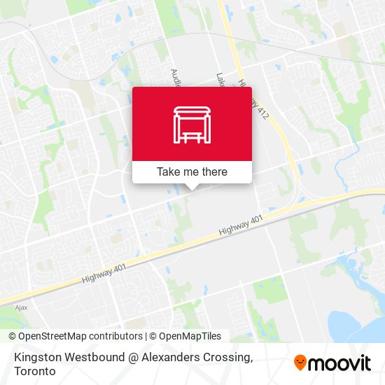 Kingston Westbound @ Alexanders Crossing map