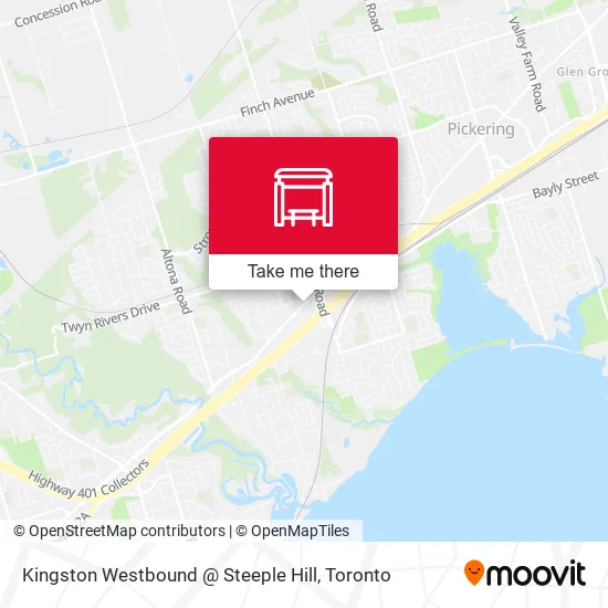 Kingston Westbound @ Steeple Hill map