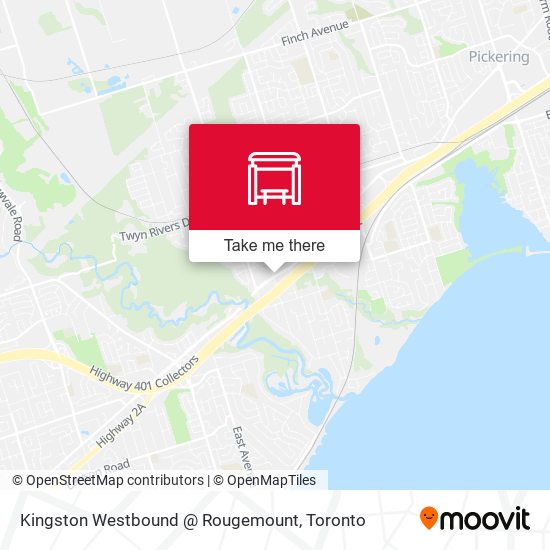 Kingston Westbound @ Rougemount map