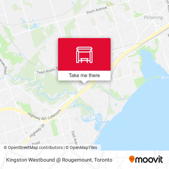 Kingston Westbound @ Rougemount map