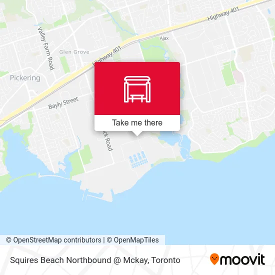 Squires Beach Northbound @ Mckay map