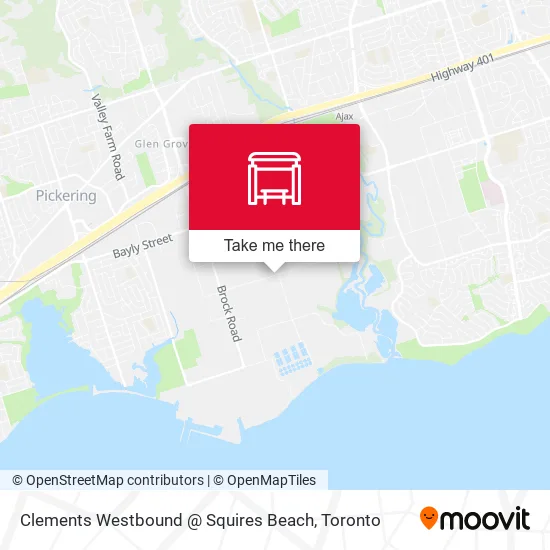 Clements Westbound @ Squires Beach map