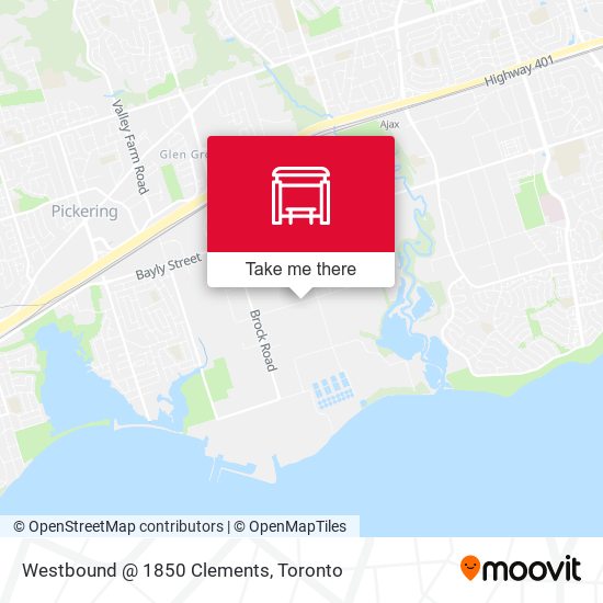 Westbound @ 1850 Clements map
