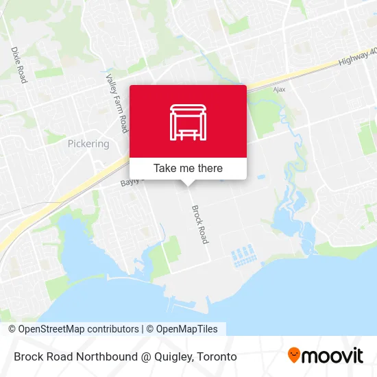 Brock Road Northbound @ Quigley map