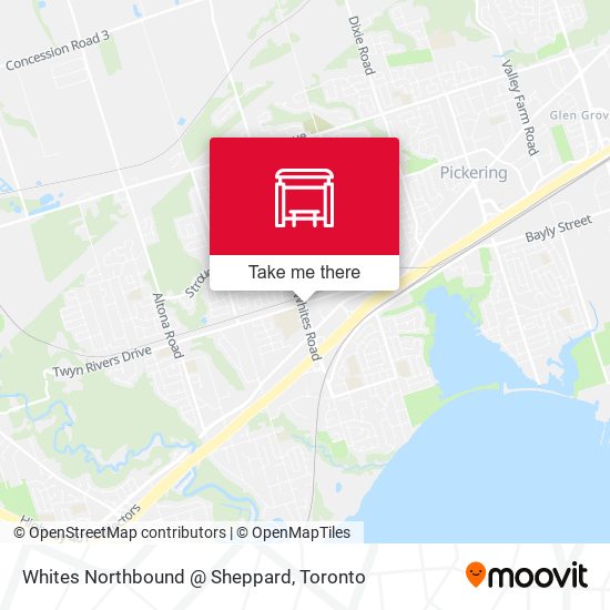 Whites Northbound @ Sheppard map
