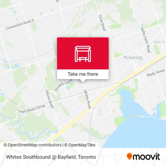 Whites Southbound @ Bayfield map
