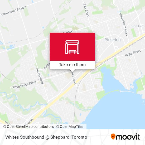 Whites Southbound @ Sheppard map