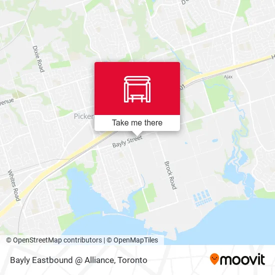 Bayly Eastbound @ Alliance map