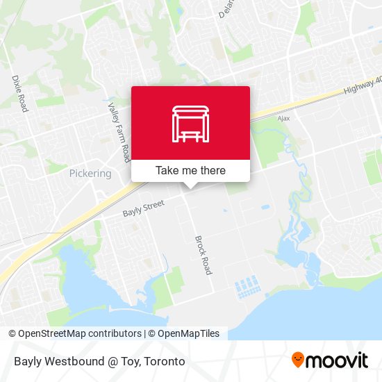 Bayly Westbound @ Toy map