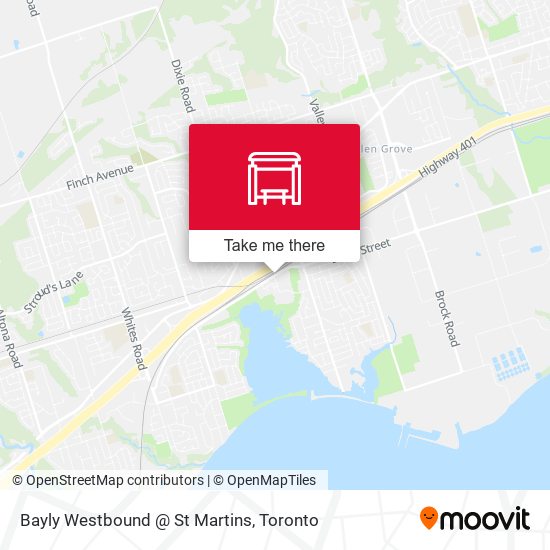 Bayly Westbound @ St Martins map