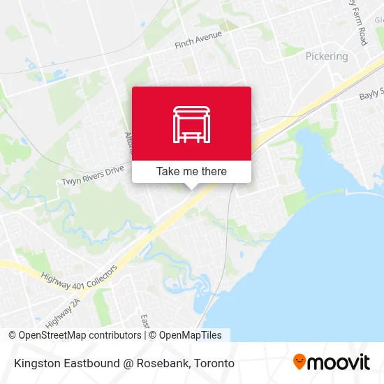 Kingston Eastbound @ Rosebank map