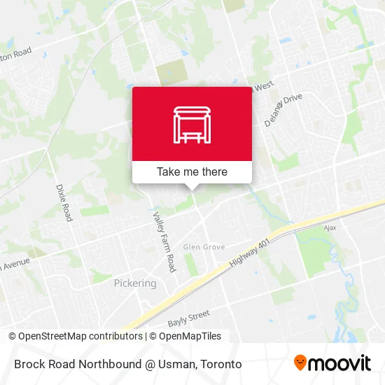 Brock Road Northbound @ Usman map