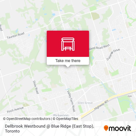 Dellbrook Westbound @ Blue Ridge (East Stop) map