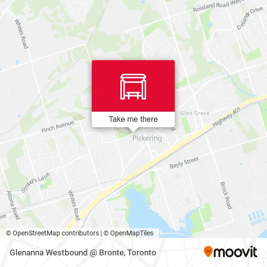 Glenanna Westbound @ Bronte map